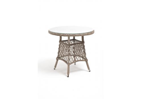  "Эспрессо" плетеный круглый стол, диаметр 80 см, цвет бежевый, фото 3 