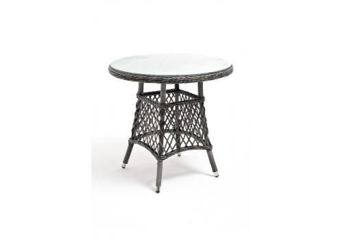  "Эспрессо" плетеный круглый стол, диаметр 80 см, цвет графит, фото 3 