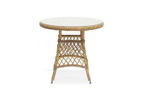  "Эспрессо" плетеный круглый стол, диаметр 80 см, цвет соломенный, фото 2 