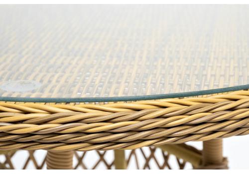  "Эспрессо" плетеный круглый стол, диаметр 80 см, цвет соломенный, фото 3 