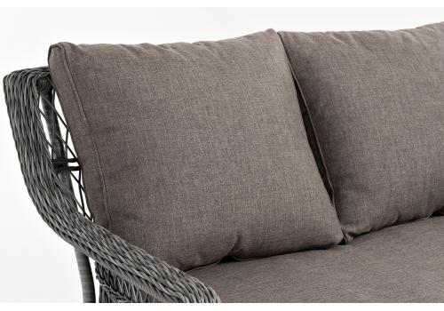  "Гранд Латте" диван трехместный из искусственного ротанга, цвет графит, фото 11 