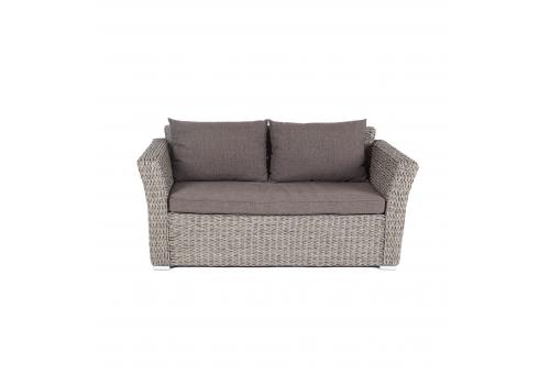  "Капучино" диван из искусственного ротанга (гиацинт) двухместный, цвет серый, фото 2 