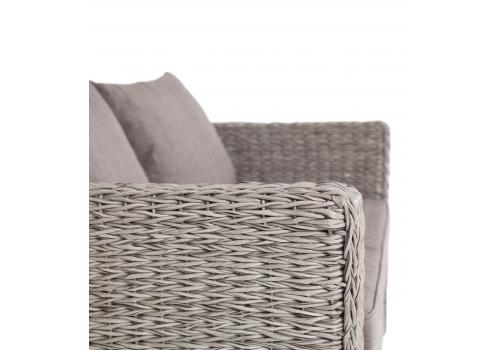  "Капучино" диван из искусственного ротанга (гиацинт) двухместный, цвет серый, фото 3 