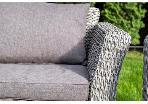  "Капучино" диван из искусственного ротанга (гиацинт) двухместный, цвет серый, фото 10 