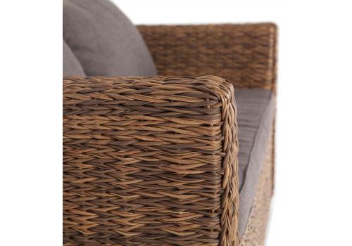  "Капучино" диван из искусственного ротанга (гиацинт) двухместный, цвет соломенный, фото 3 
