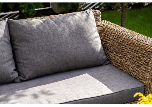  "Капучино" диван из искусственного ротанга (гиацинт) двухместный, цвет соломенный, фото 10 