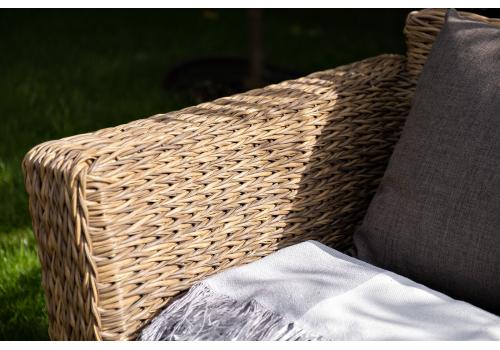  "Капучино" диван из искусственного ротанга (гиацинт) двухместный, цвет соломенный, фото 17 