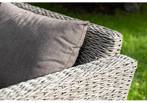  "Капучино" диван из искусственного ротанга (гиацинт) трехместный, цвет серый, фото 19 