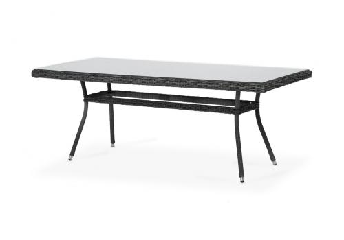  "Латте" плетеный стол из искусственного ротанга 200х90см, цвет графит, фото 1 