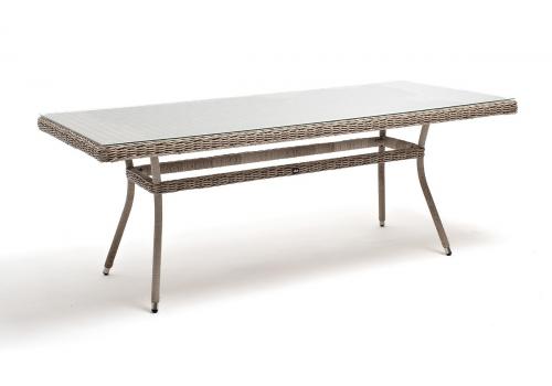  "Латте" плетеный стол из искусственного ротанга 200х90см, цвет бежевый, фото 3 