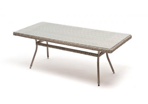  "Латте" плетеный стол из искусственного ротанга 200х90см, цвет бежевый, фото 4 