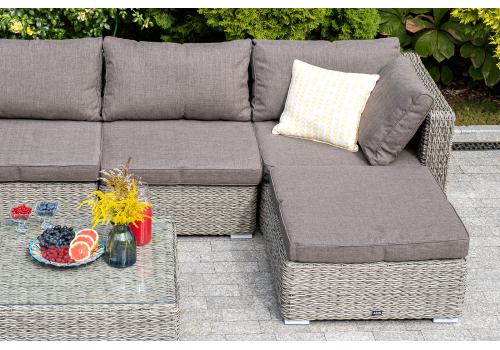  "Лунго" модуль диванный угловой с подушками, цвет серый (гиацинт), фото 8 