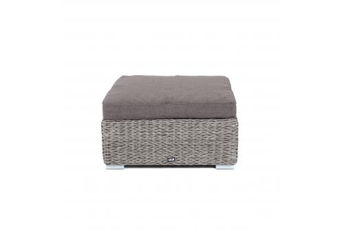  "Лунго" плетеная оттоманка с подушкой (гиацинт), цвет серый, фото 2 