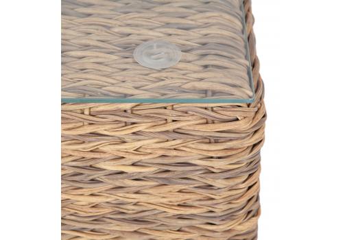  "Лунго" журнальный столик плетеный (гиацинт), цвет соломенный, фото 2 