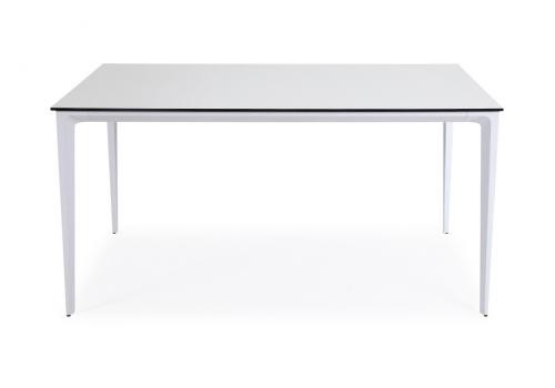  "Малага" обеденный стол из HPL 140х80см, цвет молочный, каркас белый, фото 2 
