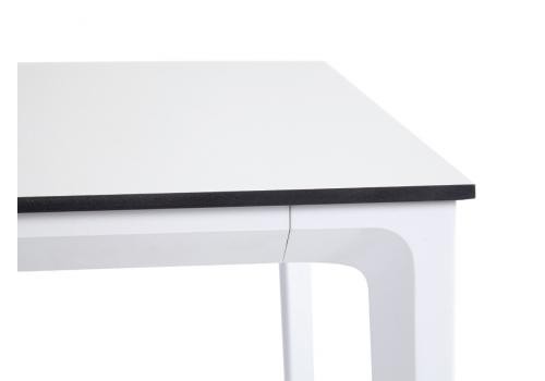  "Малага" обеденный стол из HPL 140х80см, цвет молочный, каркас белый, фото 4 