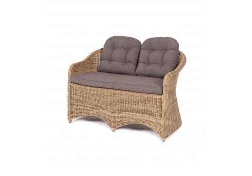  "Равенна" диван двухместный плетенный из ротанга, цвет соломенный, фото 1 