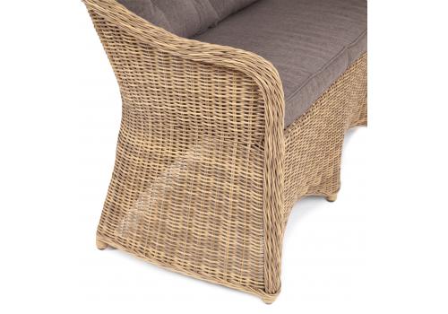  "Равенна" диван двухместный плетенный из ротанга, цвет соломенный, фото 2 