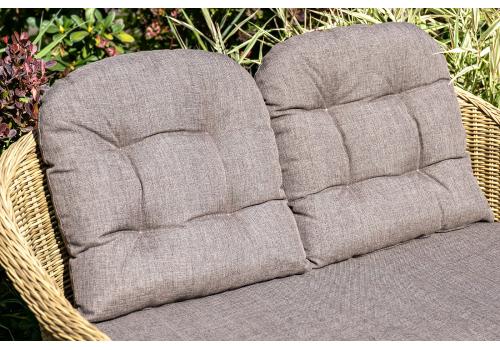  "Равенна" диван двухместный плетенный из ротанга, цвет соломенный, фото 13 