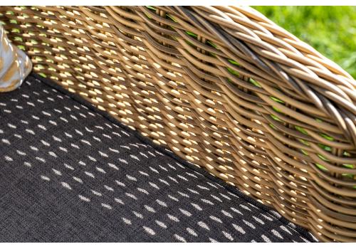  "Равенна" диван двухместный плетенный из ротанга, цвет соломенный, фото 17 