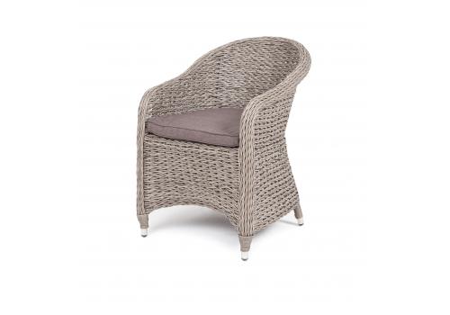  "Равенна" плетеное кресло из искусственного ротанга (гиацинт), цвет серый, фото 1 
