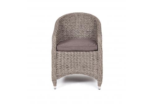  "Равенна" плетеное кресло из искусственного ротанга (гиацинт), цвет серый, фото 2 