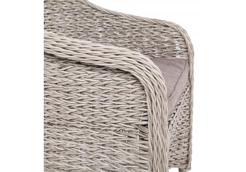  "Равенна" плетеное кресло из искусственного ротанга (гиацинт), цвет серый, фото 4 