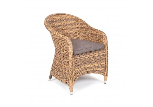  "Равенна" плетеное кресло из искусственного ротанга (гиацинт), цвет соломенный, фото 3 