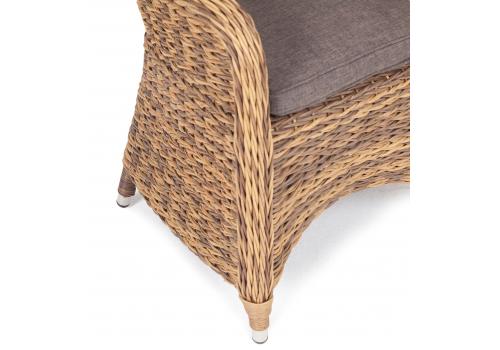  "Равенна" плетеное кресло из искусственного ротанга (гиацинт), цвет соломенный, фото 4 