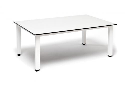 "Канны" журнальный столик из HPL 95х60, H40, каркас белый, цвет столешницы "молочный", фото 3 