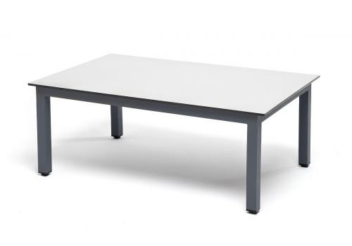  "Канны" журнальный столик из HPL 95х60, H40, каркас "серый графит", цвет столешницы "молочный", фото 1 