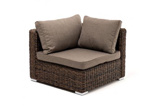  "Лунго" модуль диванный угловой с подушками, цвет коричневый (гиацинт), фото 1 