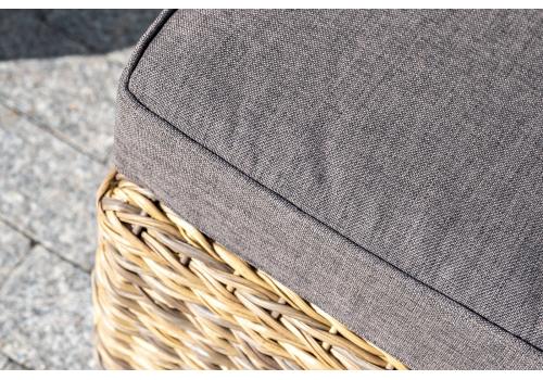  "Лунго" плетеная оттоманка с подушкой (гиацинт), цвет коричневый, фото 5 