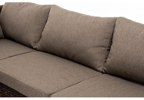  "Лунго" трансформирующийся диван из искусственного ротанга (гиацинт), цвет коричневый, фото 3 