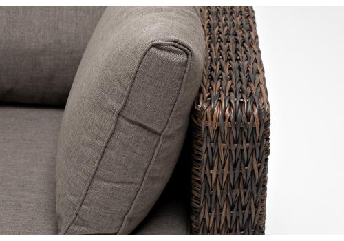  "Лунго" трансформирующийся диван из искусственного ротанга (гиацинт), цвет коричневый, фото 4 