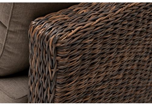  "Лунго" трансформирующийся диван из искусственного ротанга (гиацинт), цвет коричневый, фото 5 