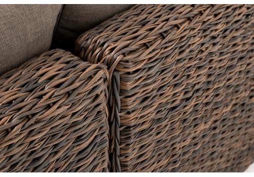  "Лунго" трансформирующийся диван из искусственного ротанга (гиацинт), цвет коричневый, фото 8 