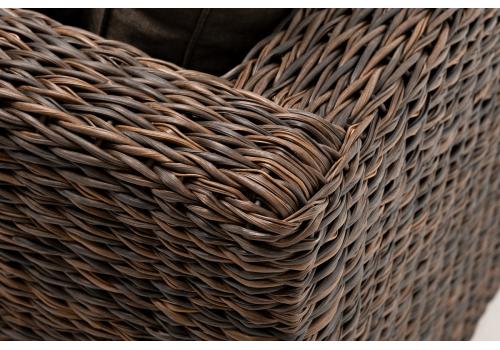  "Лунго" трансформирующийся диван из искусственного ротанга (гиацинт), цвет коричневый, фото 9 