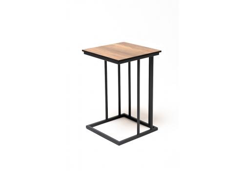  "Тулон" интерьерный стол из HPL квадратный 40х40, H60, цвет "дуб", фото 1 