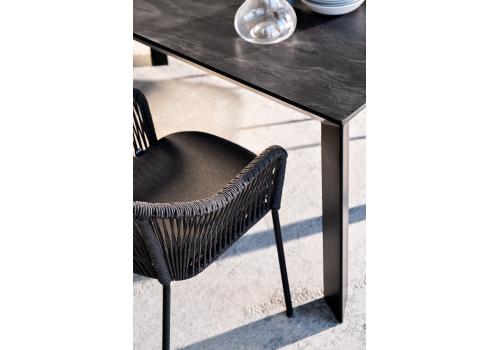  "Венето" обеденная группа на 4 персоны со стульями "Лион", каркас темно-серый, роуп темно-серый, фото 4 