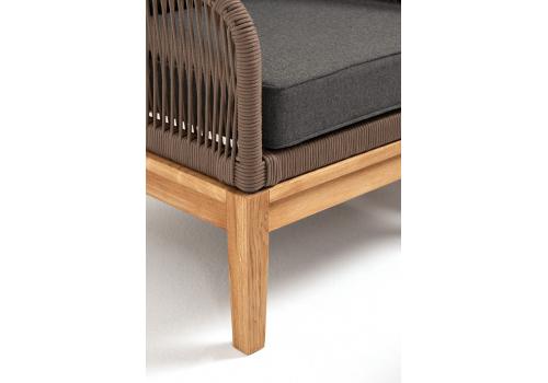  "Канны" лаунж-зона 4-ая из роупа со столом "Гранада" (серый гранит), основание дуб, роуп коричневый, ткань темно-серая, фото 10 