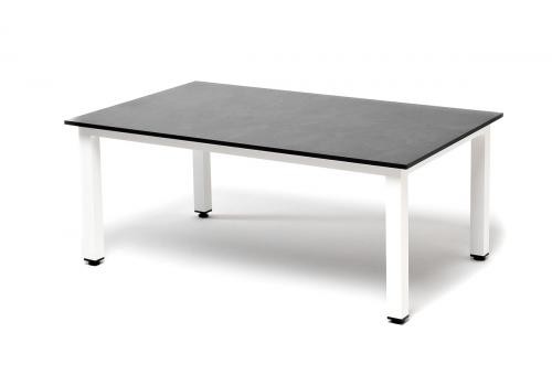  "Канны" журнальный столик из HPL 95х60, H40, каркас белый, цвет столешницы "серый гранит", фото 1 
