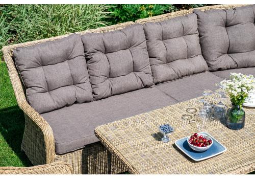  "Бергамо" плетеный левый модуль дивана, цвет соломенный, фото 13 
