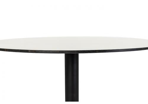  "Каффе" интерьерный стол из HPL круглый Ø70см, цвет молочный, фото 3 