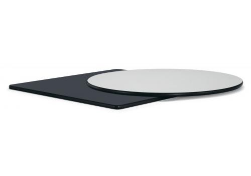  "Каффе" интерьерный стол из HPL круглый Ø70см, цвет молочный, фото 4 