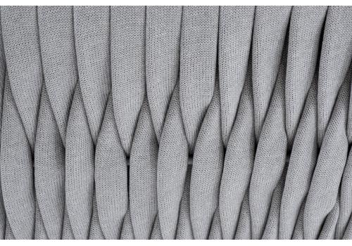  "Монако" диван 2-местный плетеный из роупа, каркас алюминий светло-серый, роуп светло-серый, ткань светло-серая, фото 5 