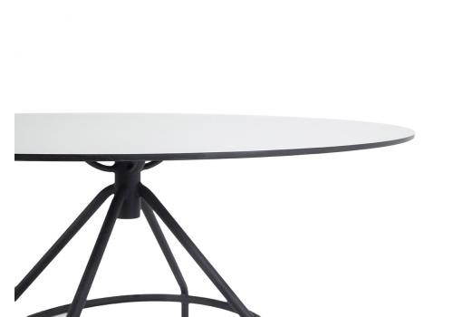  "Ницца" обеденный стол из HPL круглый Ø100см, цвет "молочный", фото 5 