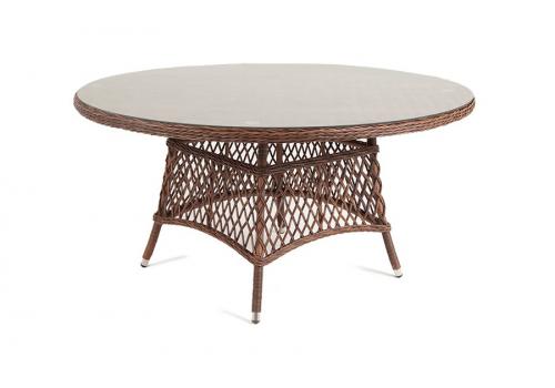  "Эспрессо" плетеный круглый стол, диаметр 150 см, цвет коричневый, фото 2 