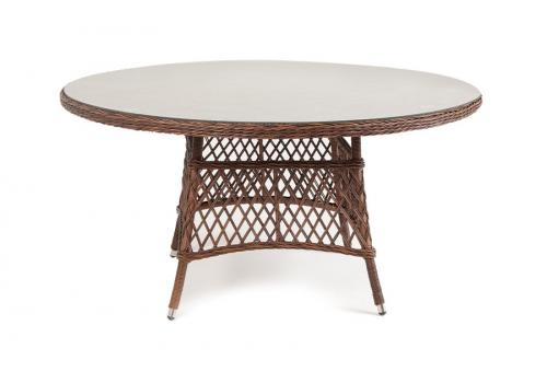  "Эспрессо" плетеный круглый стол, диаметр 150 см, цвет коричневый, фото 4 