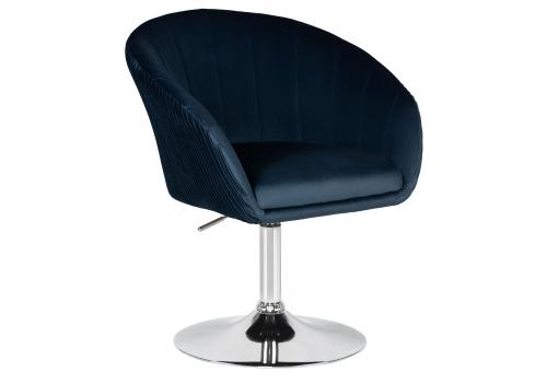 Кресло дизайнерское DOBRIN EDISON, синий велюр (1922-20), фото 1 